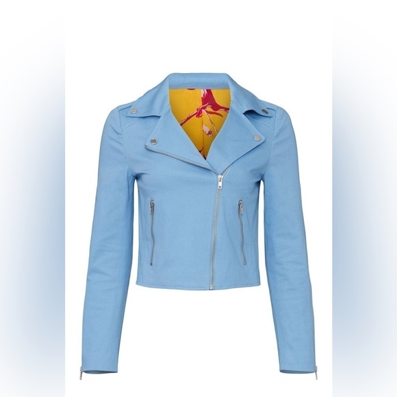 COLOR ME COURTNEY Dennis Biker Jacket Blue - Picture 4 of 7